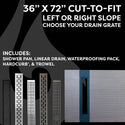 36” x 60” Linear Shower Kit - KBRS - ShowerBase.com