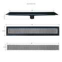 Linear Shower Kit 36” x 60” Right (Stainless Steel Square Style Linear Grate with Drain Body) - KBRS - ShowerBase.com