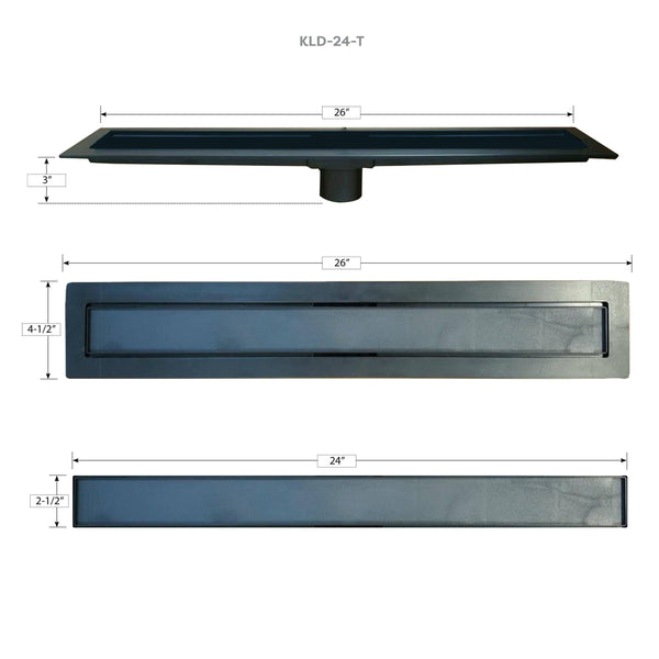Linear Shower Kit 36” x 60” Right (Ready to Tile-In Style Linear Grate with Drain Body) - KBRS - ShowerBase.com