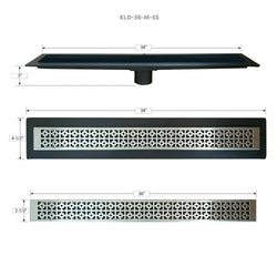 Linear Shower Drain Mission Grate 36