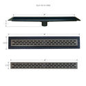 ABS Oil Rubbed Bronze Oval Style Linear Drain Grate - KBRS - ShowerBase.com