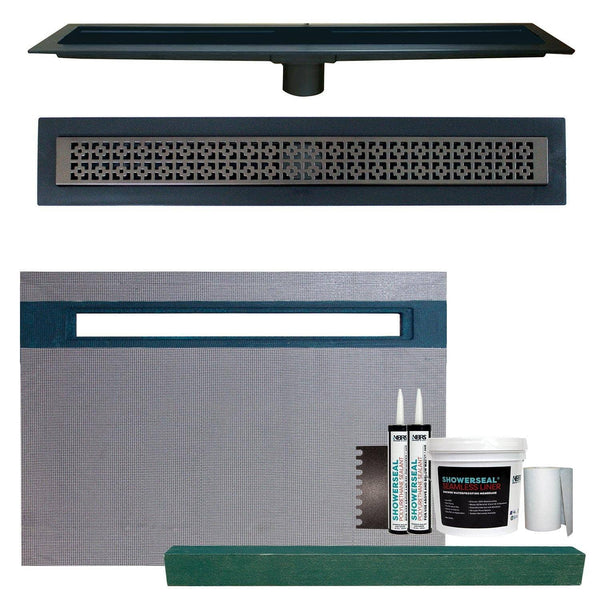 42” x 61” Linear Shower Kit - KBRS - ShowerBase.com
