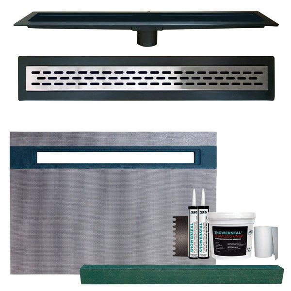42” x 61” Linear Shower Kit - KBRS - ShowerBase.com