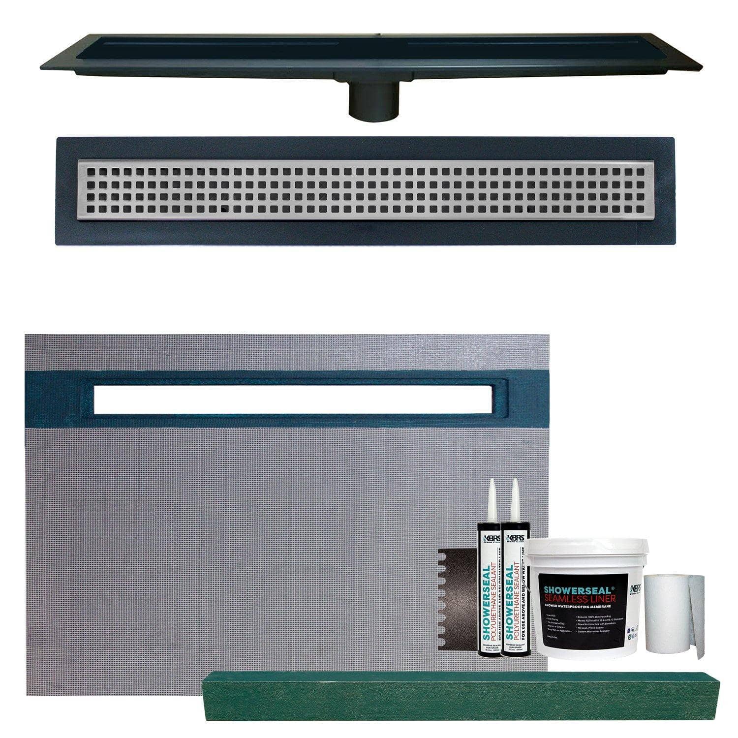 42" x 61" Linear Drain Shower Pan Kit KBRS