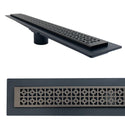 ABS Oil Rubbed Bronze Mission Style Linear Drain Grate - KBRS - ShowerBase.com
