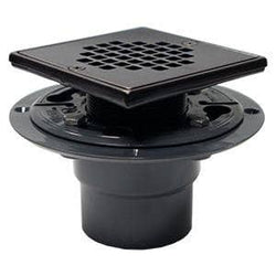 Premier Shower Drain with Oil Rubbed Bronze Square Strainer - KBRS - ShowerBase.com