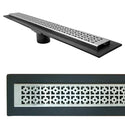 ABS Stainless Steel Mission Style Linear Drain Grate - KBRS - ShowerBase.com