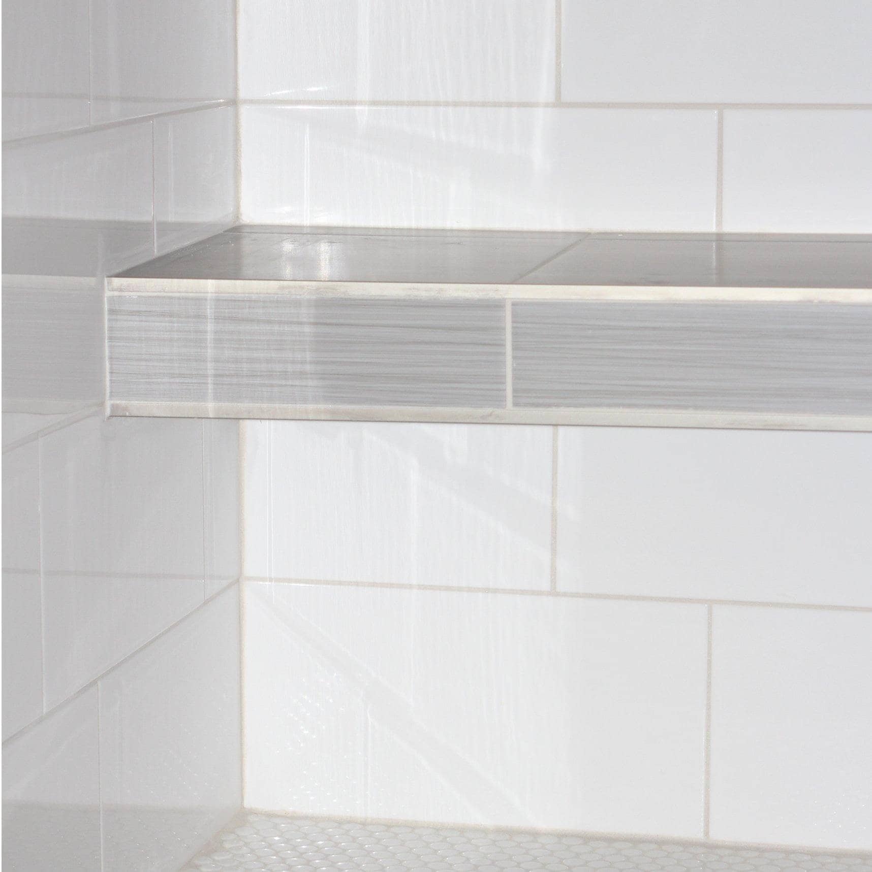 14" x 3" x 48" ReadytoTile Floating Shower Bench KBRS